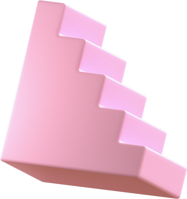 3D School Elements Basic Shape Stairs